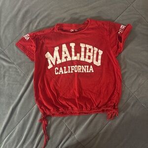 Malibu California Red Kids Shirt